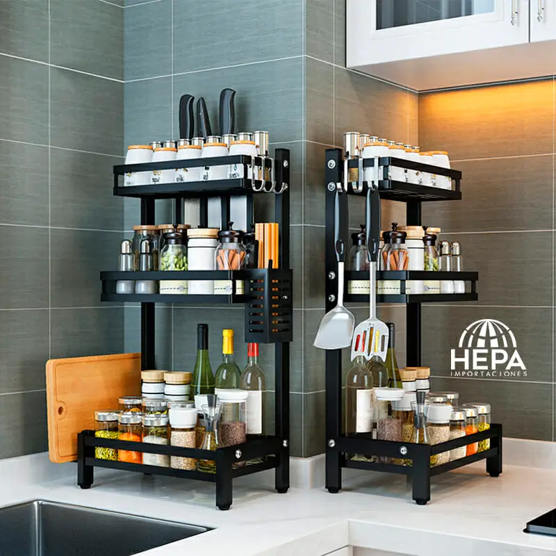 hepa importaciones,hepa import,hepa,uruguay,al fuego,organizador,rack,estante,estantería,especiero,condimentos,guardar,almacenar,ahorrar espacio,ganar espacio,cocina,para cocina,cocinar,muebles,lavaplatos,escurridor,vajilla,set