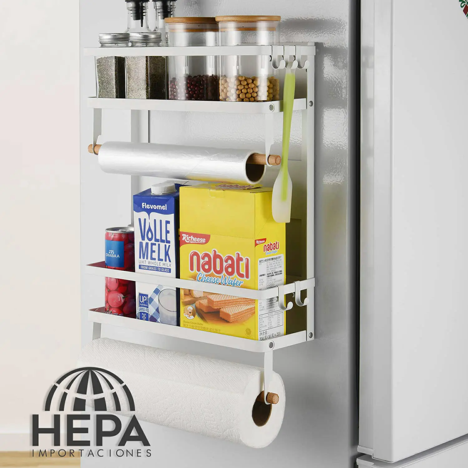hepa importaciones import uruguay organizador 3 niveles cocina estantes decoración heladera imantado