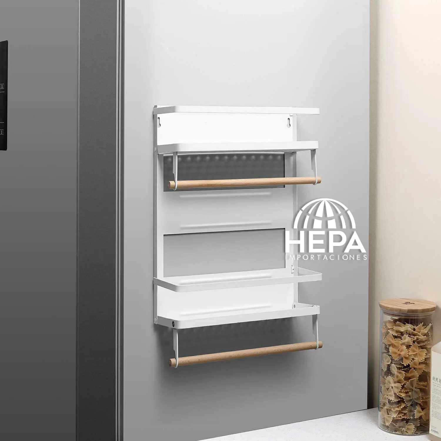 hepa importaciones import uruguay organizador 3 niveles cocina estantes decoración heladera imantado