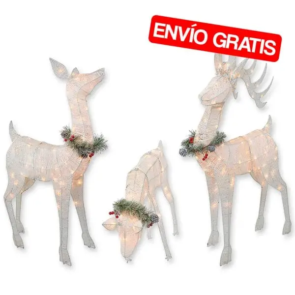 Renos navideños luminosos para Jardín / Living